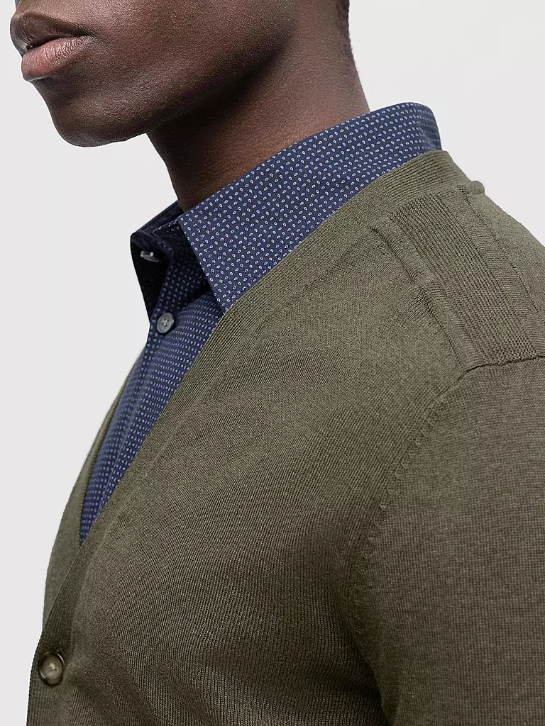 SELECTED | Cardigan SLHBERG | olive