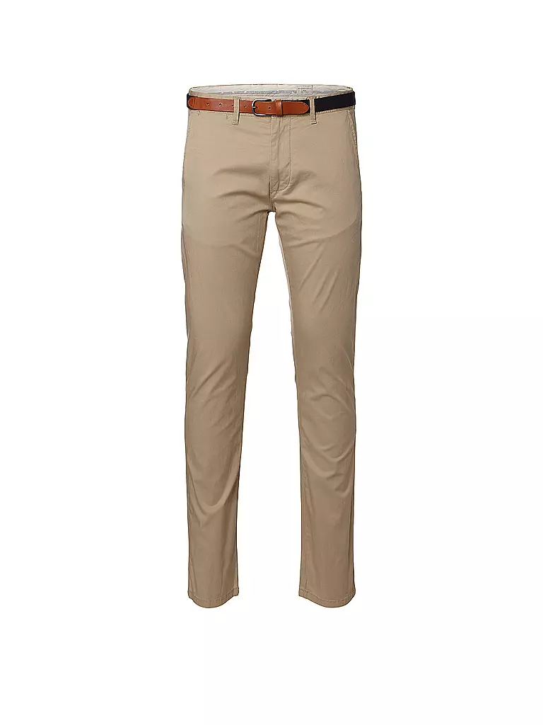 SELECTED | Chino mit Gürtel "SLHSLIM" | beige