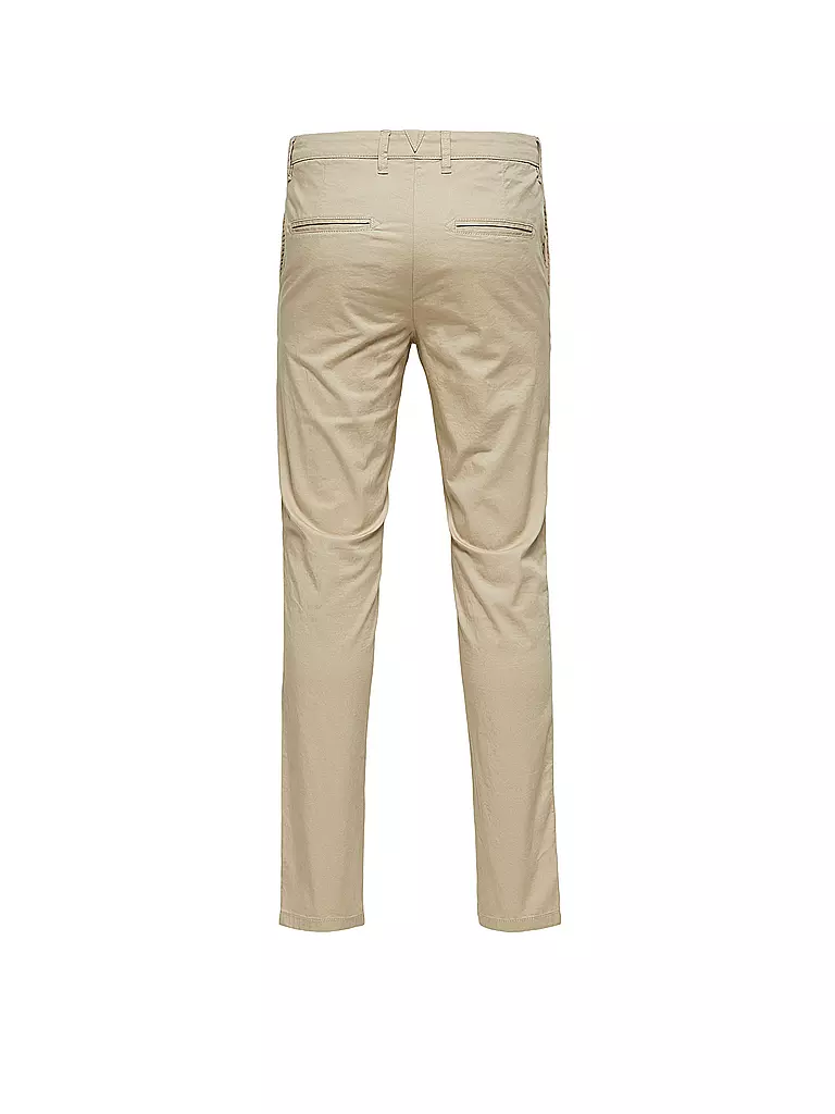 SELECTED | Chino mit Gürtel "SLHSLIM" | beige