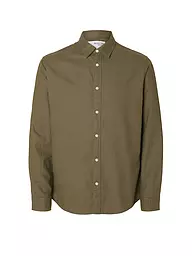SELECTED | Flanellhemd Slim Fit SLHSLIMOWEN | olive