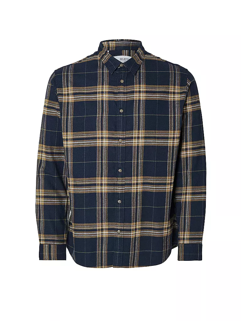 SELECTED | Flanellhemd Slim Fit SLHSLIMOWEN | dunkelblau