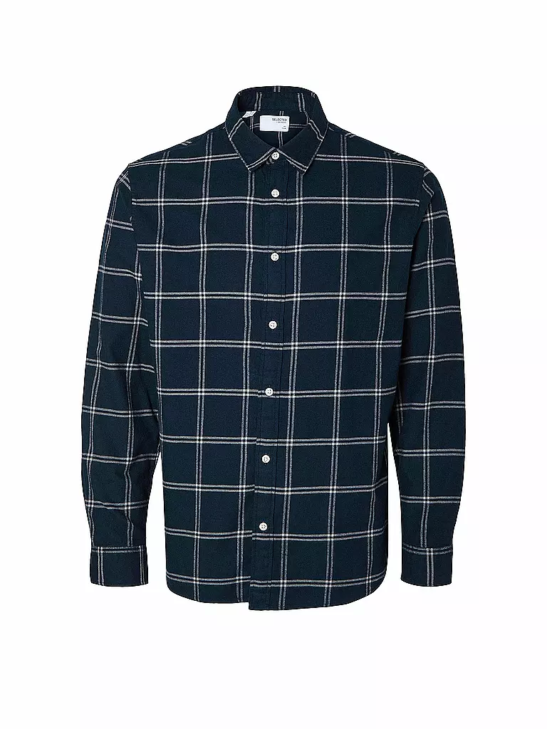 SELECTED | Flanellhemd Slim Fit SLHSLIMOWEN | grau