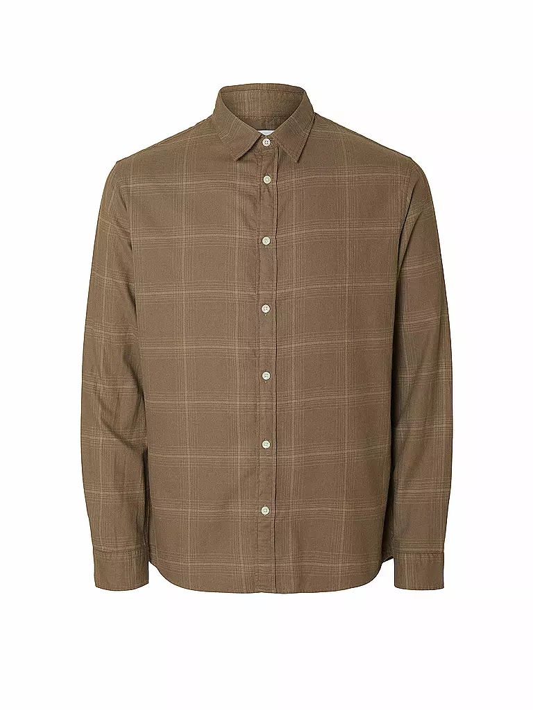 SELECTED | Flanellhemd Slim Fit SLHSLIMOWEN | beige
