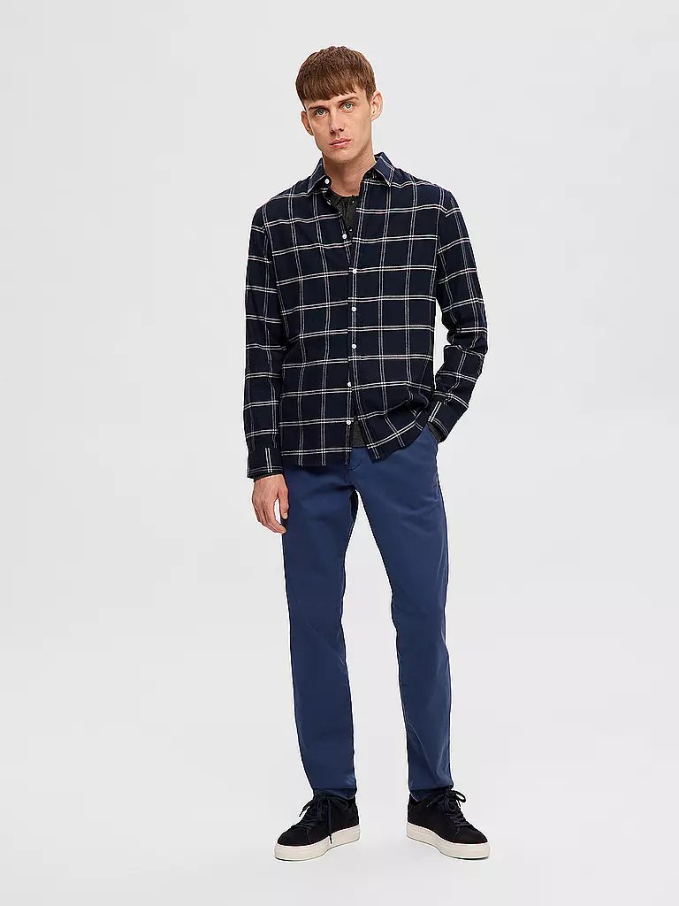 SELECTED | Flanellhemd Slim Fit SLHSLIMOWEN | grau