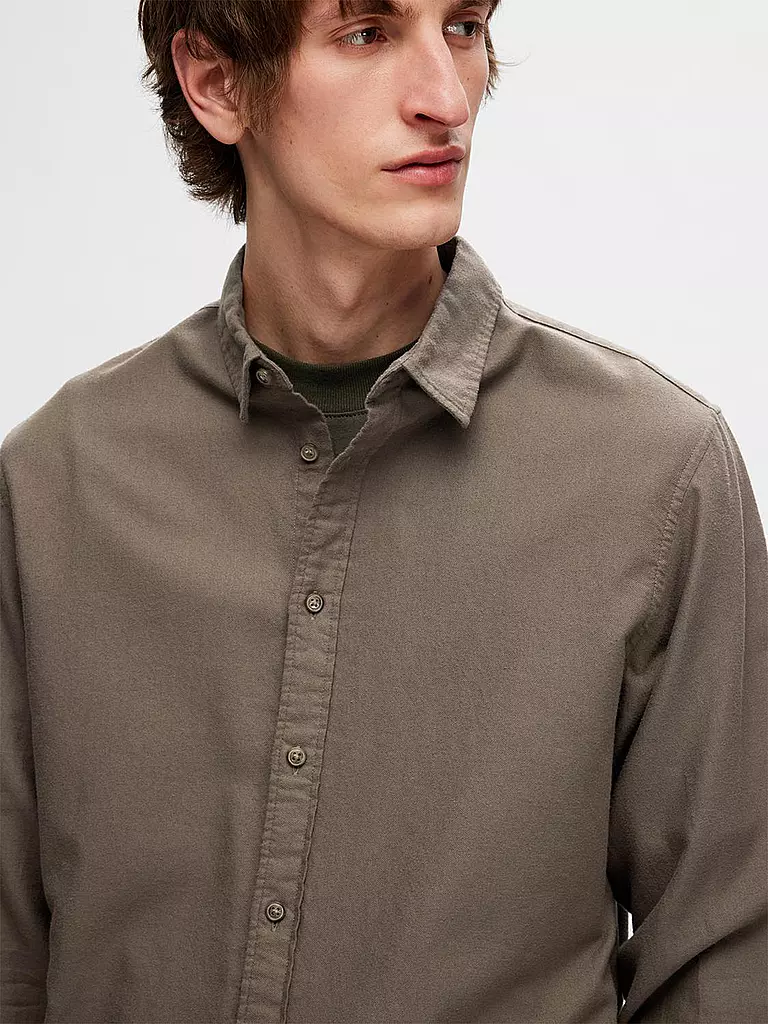 SELECTED | Flanellhemd Slim Fit SLHSLIMOWEN | dunkelblau