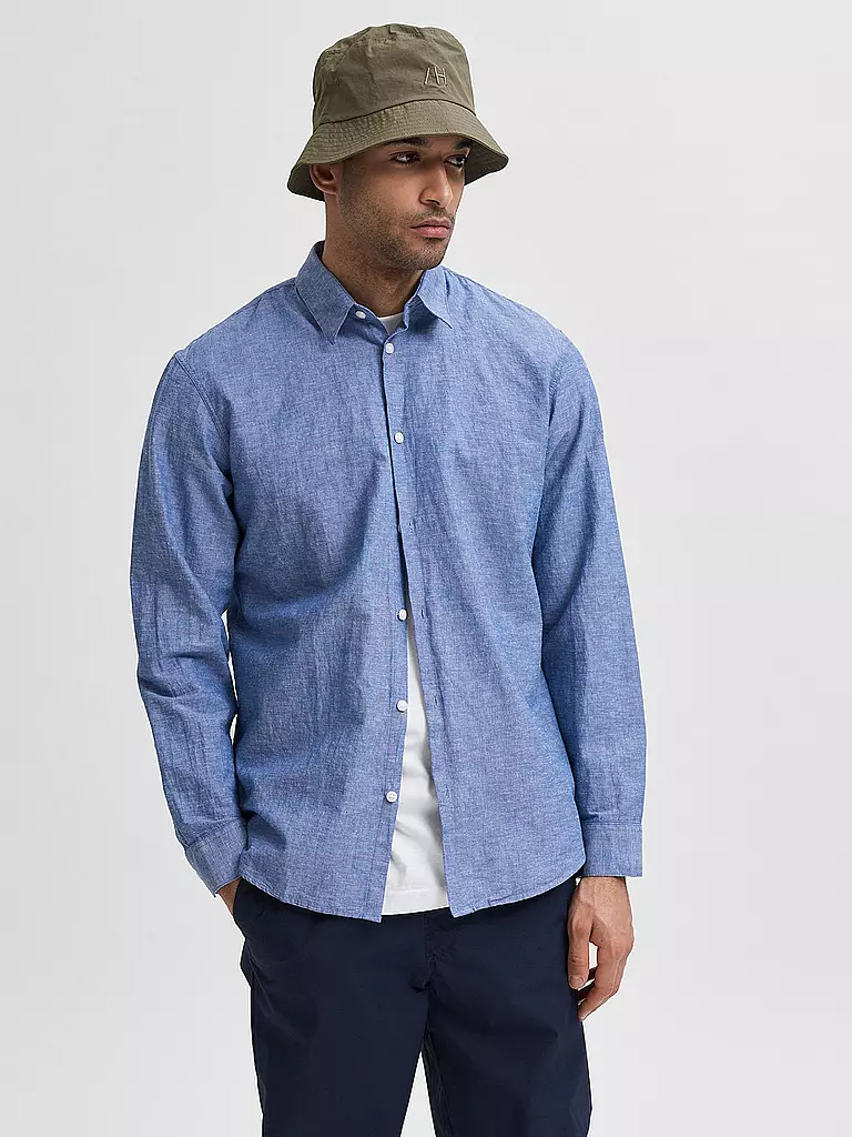 SELECTED | Hemd Regular Fit SLHSLIMNEW | blau