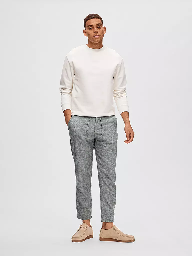 SELECTED | Leinenhose SLHSLIMTAPE | grau