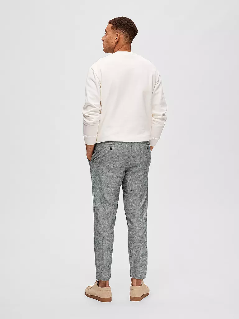 SELECTED | Leinenhose SLHSLIMTAPE | schwarz