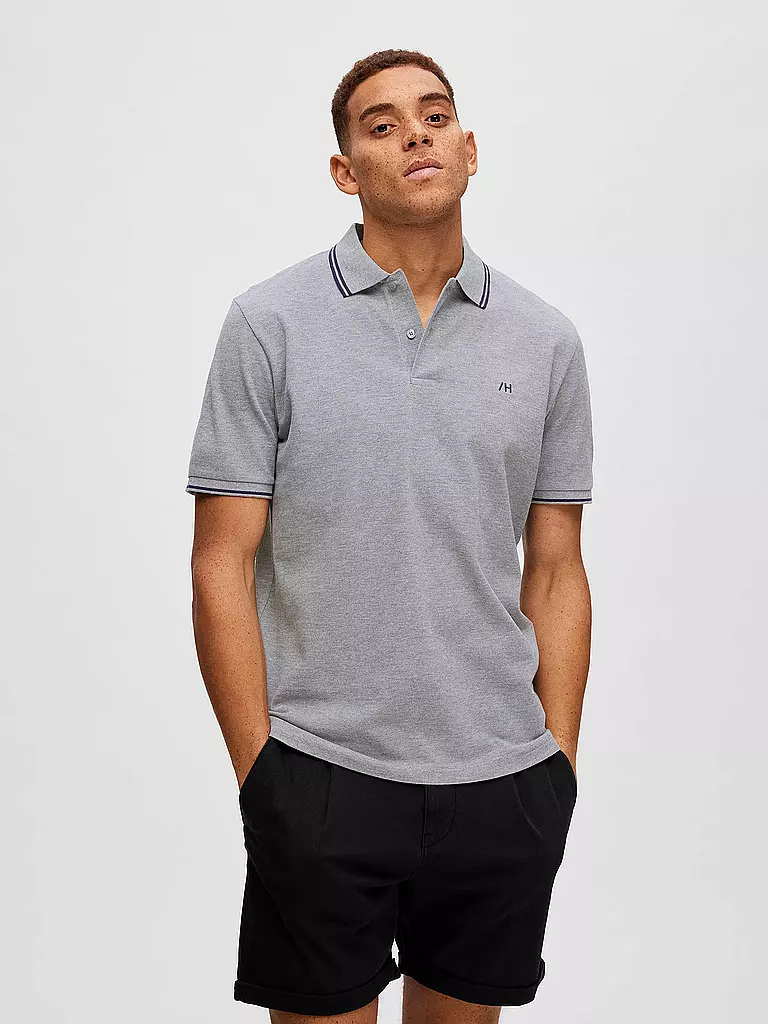 SELECTED | Poloshirt SLHDANTE  | grau