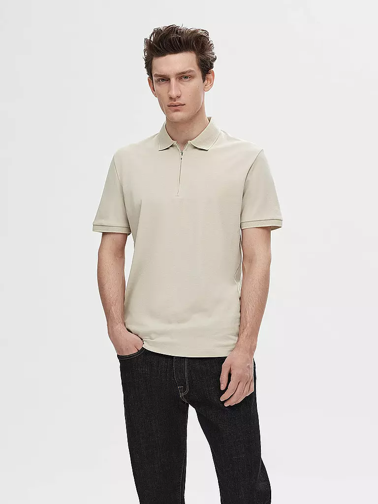 SELECTED | Poloshirt SLHFAVE | beige