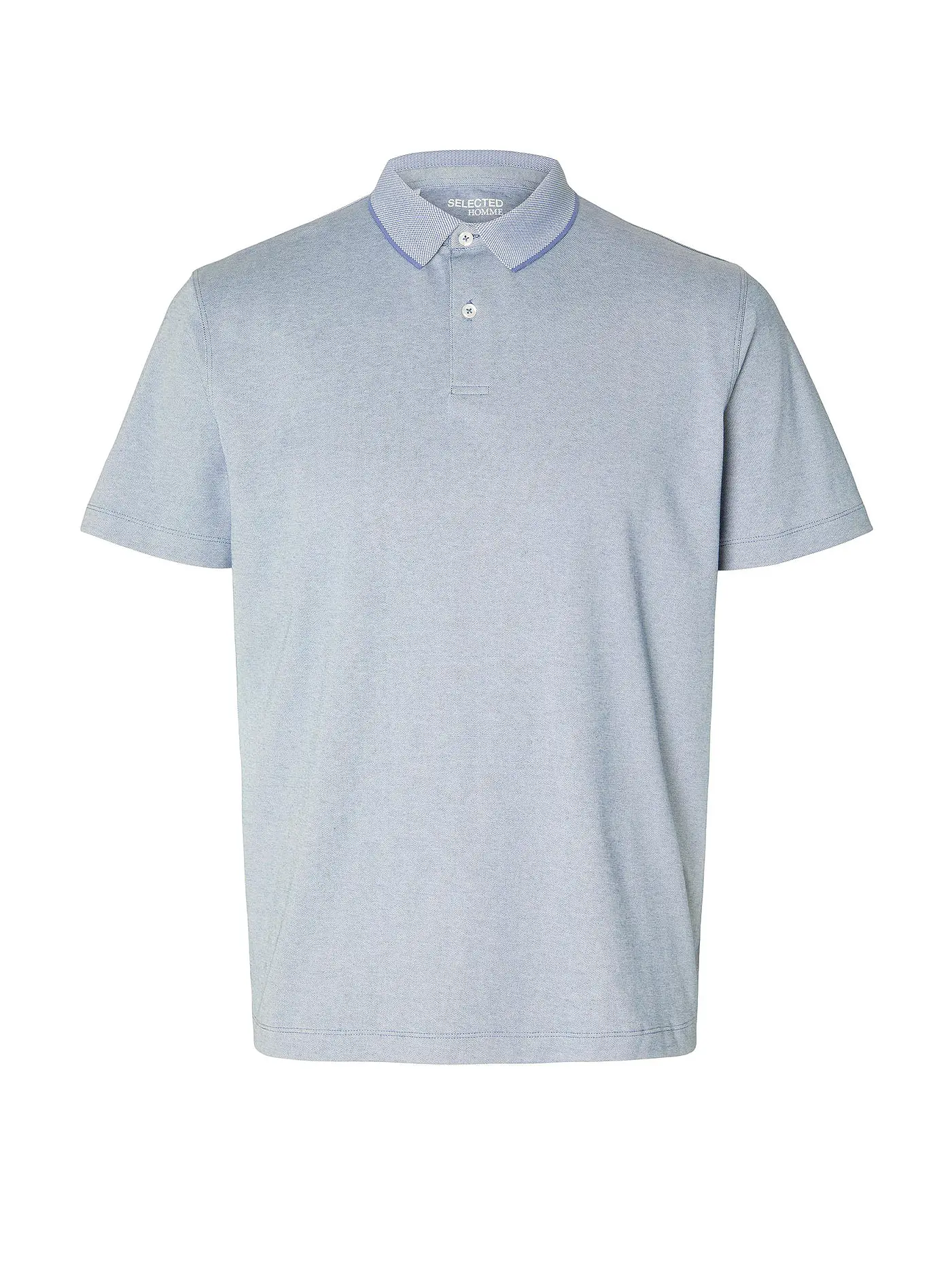 SELECTED | Poloshirt SLHLEROY COOLMAX | hellblau