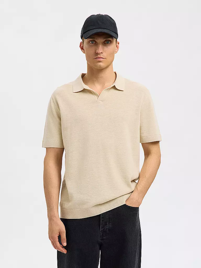SELECTED | Poloshirt SLHMATTIS | beige