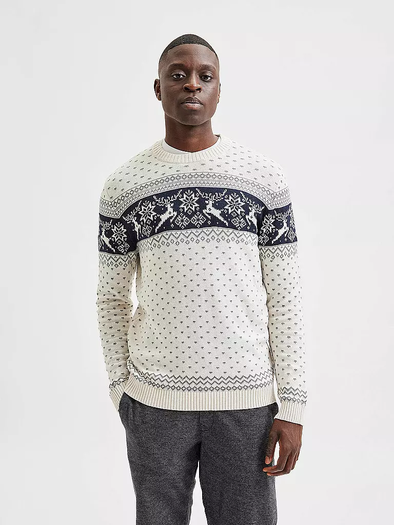 SELECTED | Pullover SLHNEWDEER  | weiß