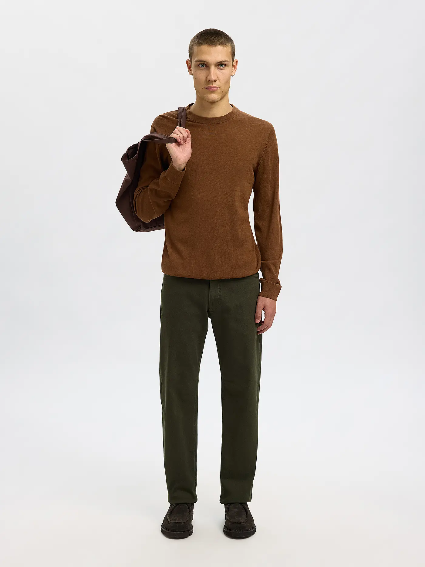 SELECTED | Pullover SLHTRAY  | braun