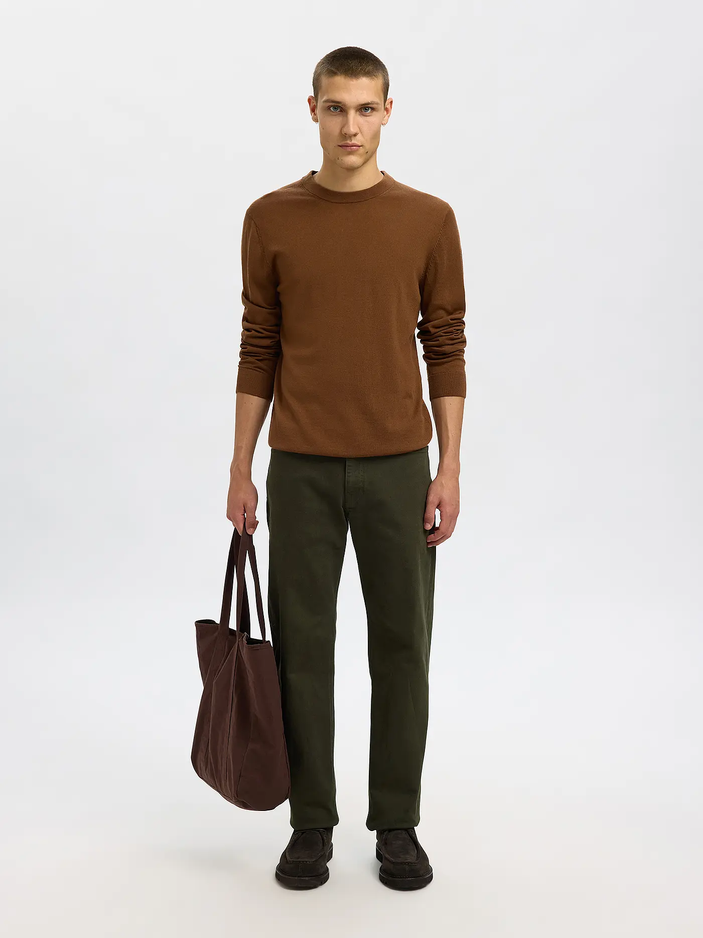 SELECTED | Pullover SLHTRAY  | braun