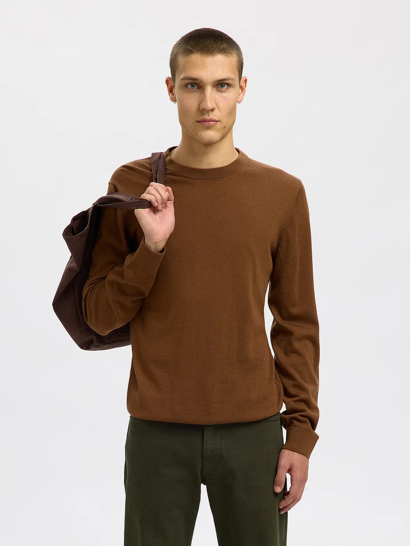 SELECTED | Pullover SLHTRAY  | braun