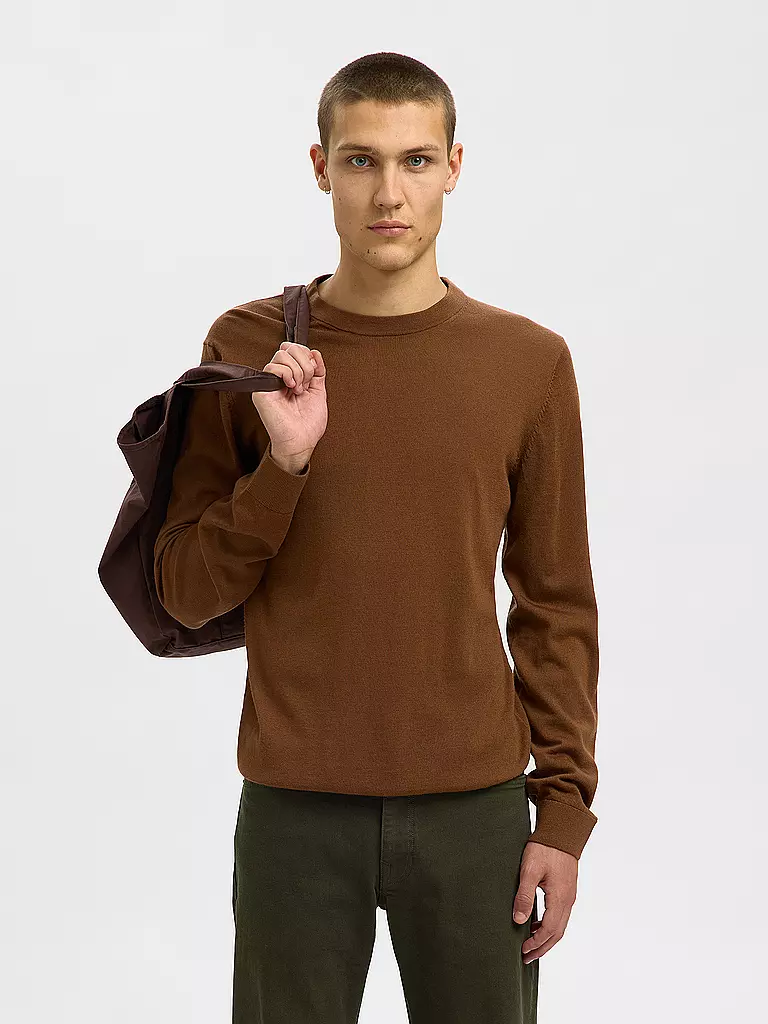 SELECTED | Pullover SLHTRAY  | braun