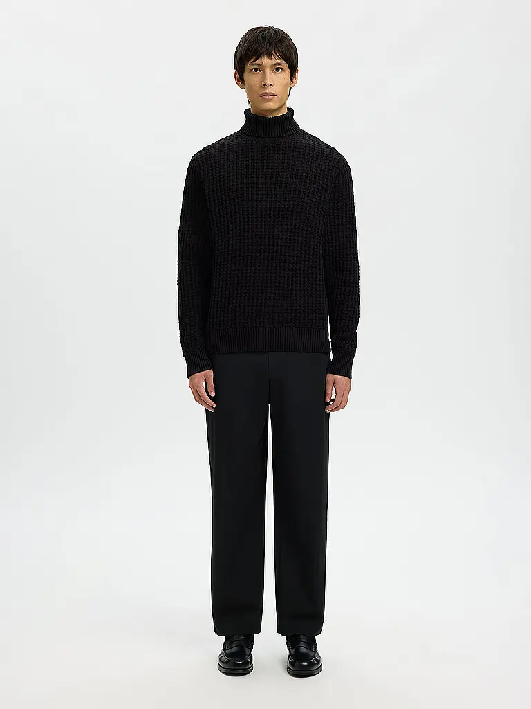 SELECTED | Rollkragenpullover SLHTOM | schwarz