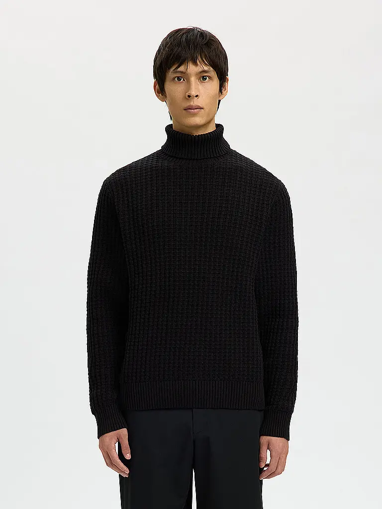 SELECTED | Rollkragenpullover SLHTOM | schwarz