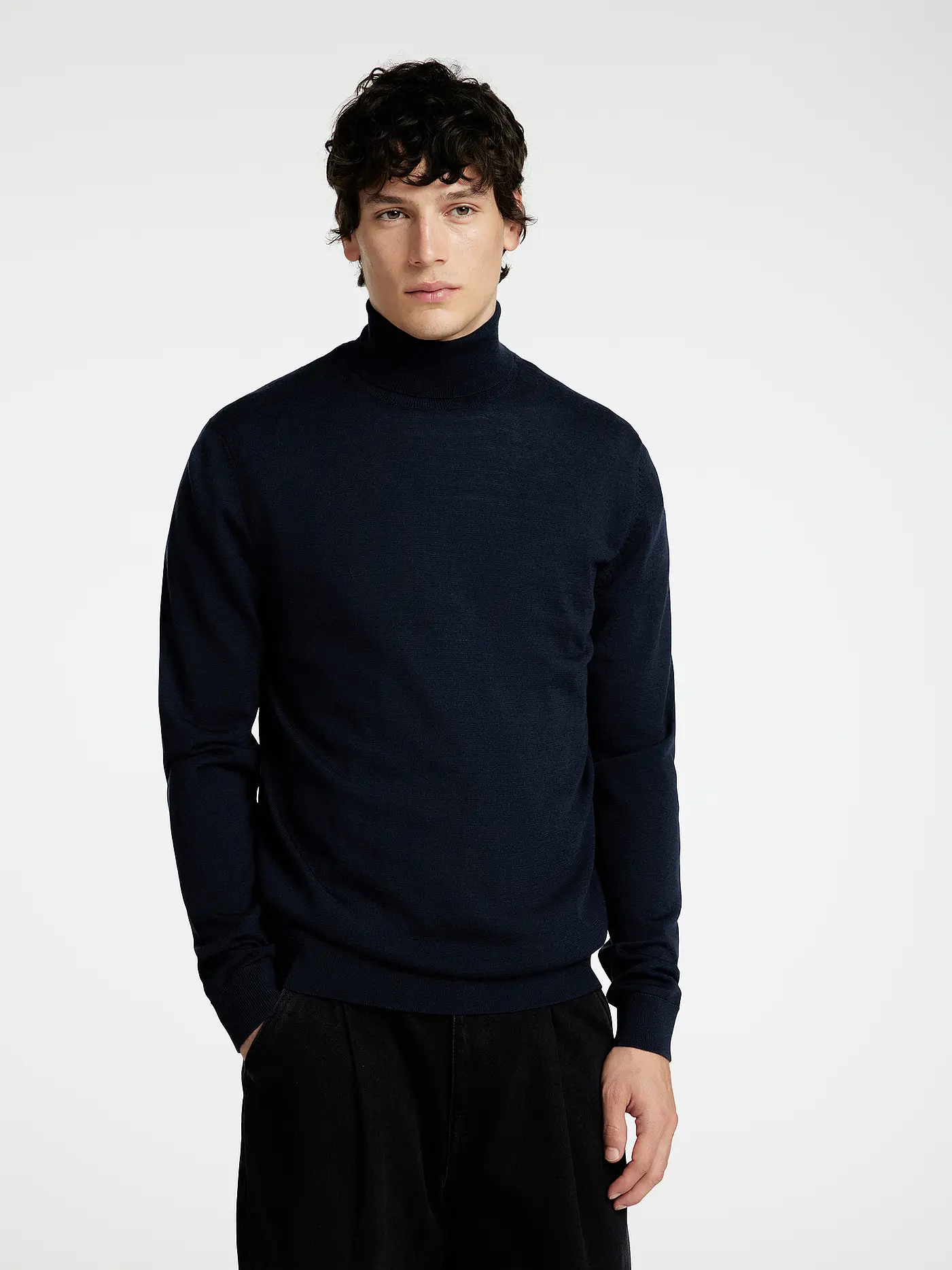 SELECTED | Rollkragenpullover SLHTRAY | dunkelblau