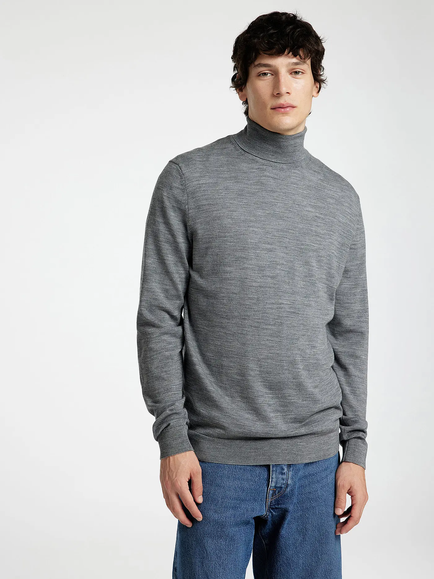SELECTED | Rollkragenpullover SLHTRAY | grau
