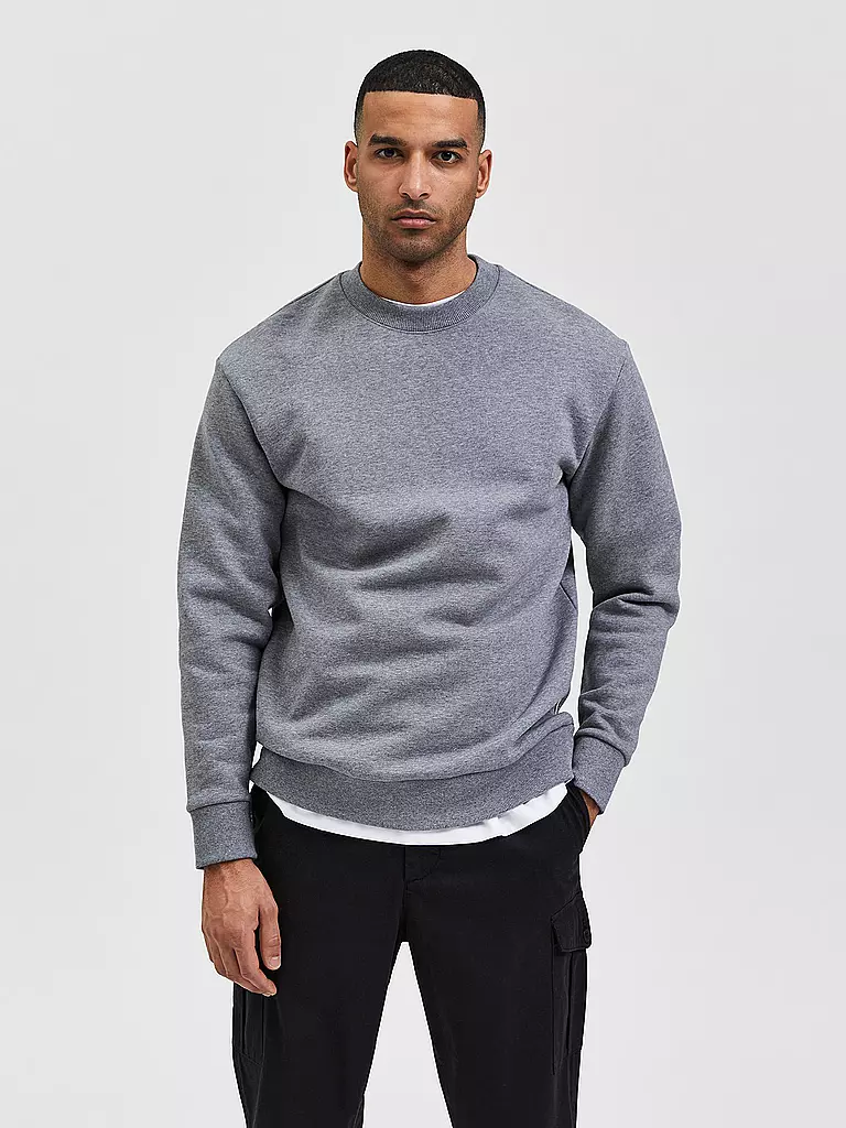 SELECTED | Sweater SLHRELAXHOFFMAN  | grau