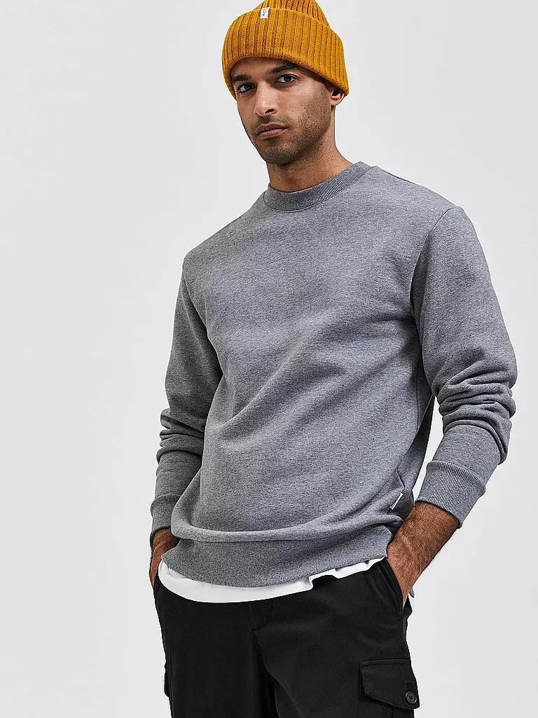 SELECTED | Sweater SLHRELAXHOFFMAN  | grau