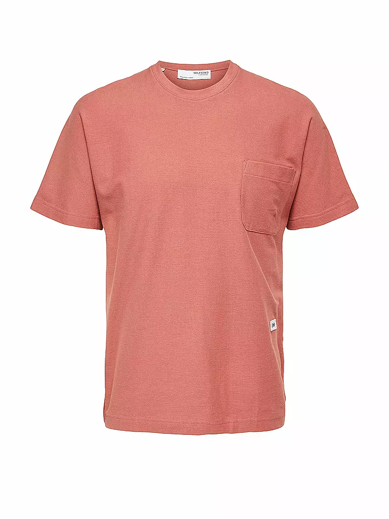 SELECTED | T Shirt " SLHRELAXALBION " | orange