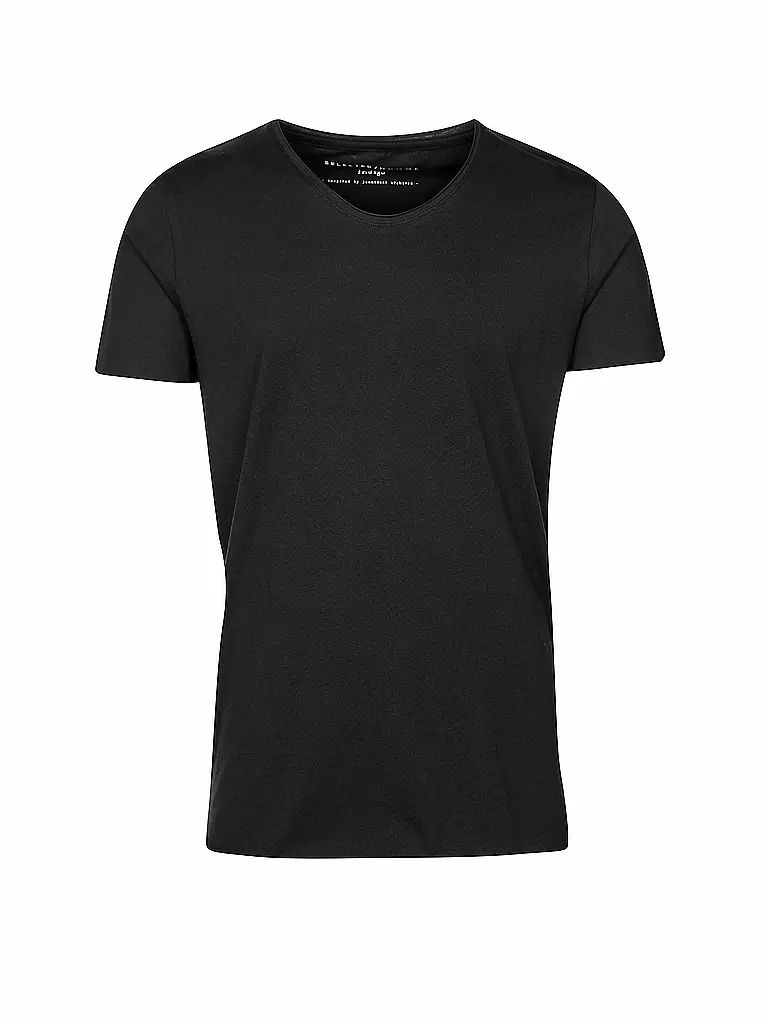 SELECTED | T-Shirt "SLHNEW MERCE" | schwarz