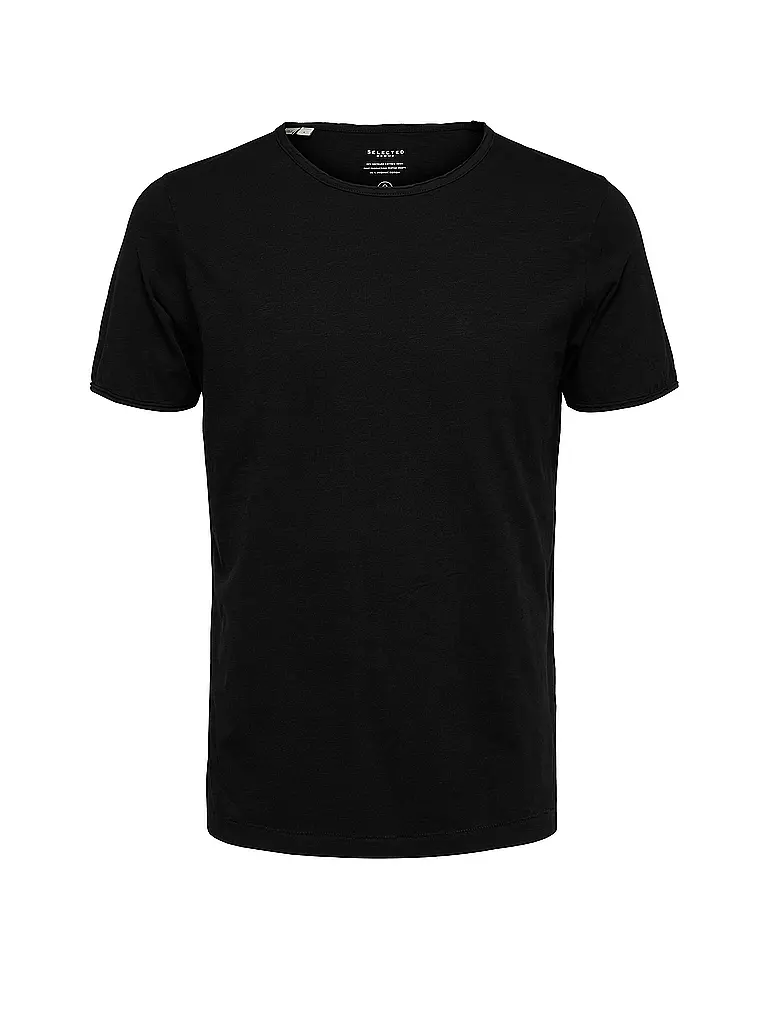 SELECTED | T-Shirt Regular Fit  | schwarz