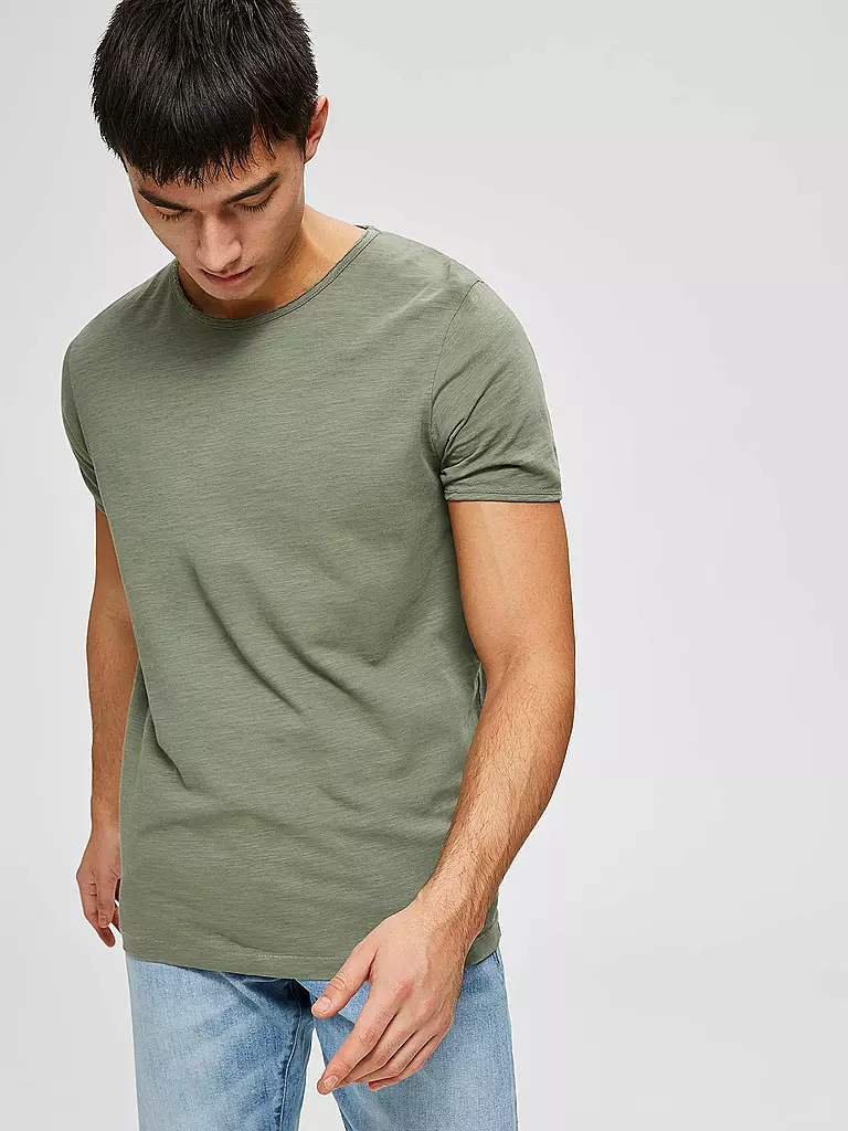 SELECTED | T-Shirt Regular Fit  | olive