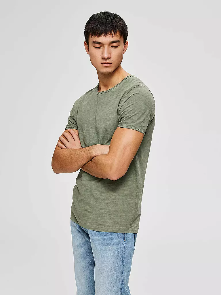 SELECTED | T-Shirt Regular Fit  | olive