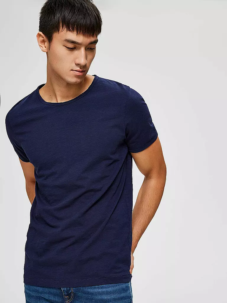 SELECTED | T-Shirt Regular Fit  | blau