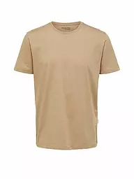 SELECTED | T-Shirt SLHASPEN  | beige