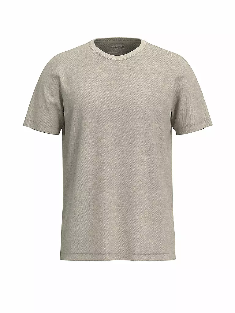 SELECTED | T-Shirt SLHASPEN | beige