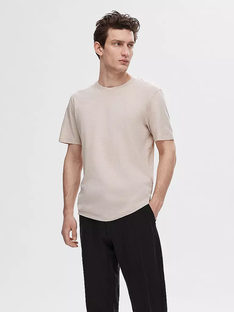 SELECTED | T-Shirt SLHASPEN | hellblau