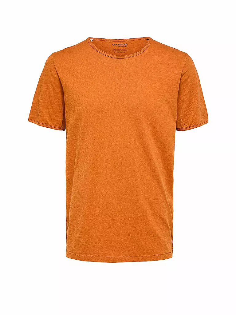 SELECTED | T-Shirt SLHMORGEN | orange
