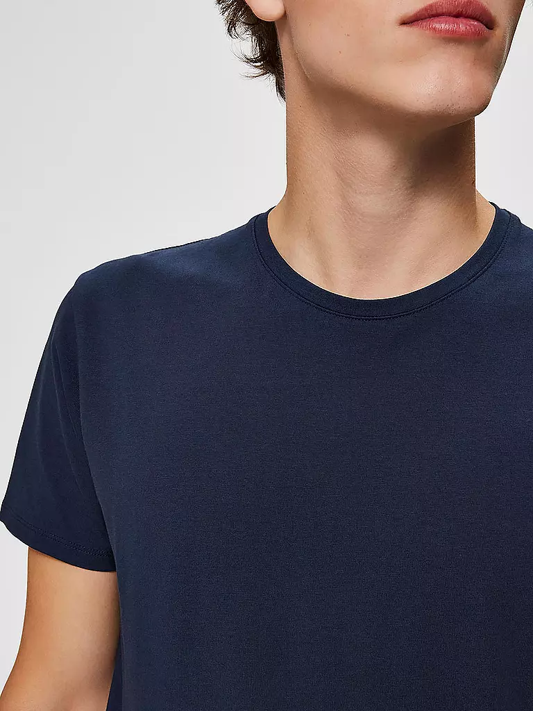 SELECTED | T-Shirt SLHNEWPIMA | blau