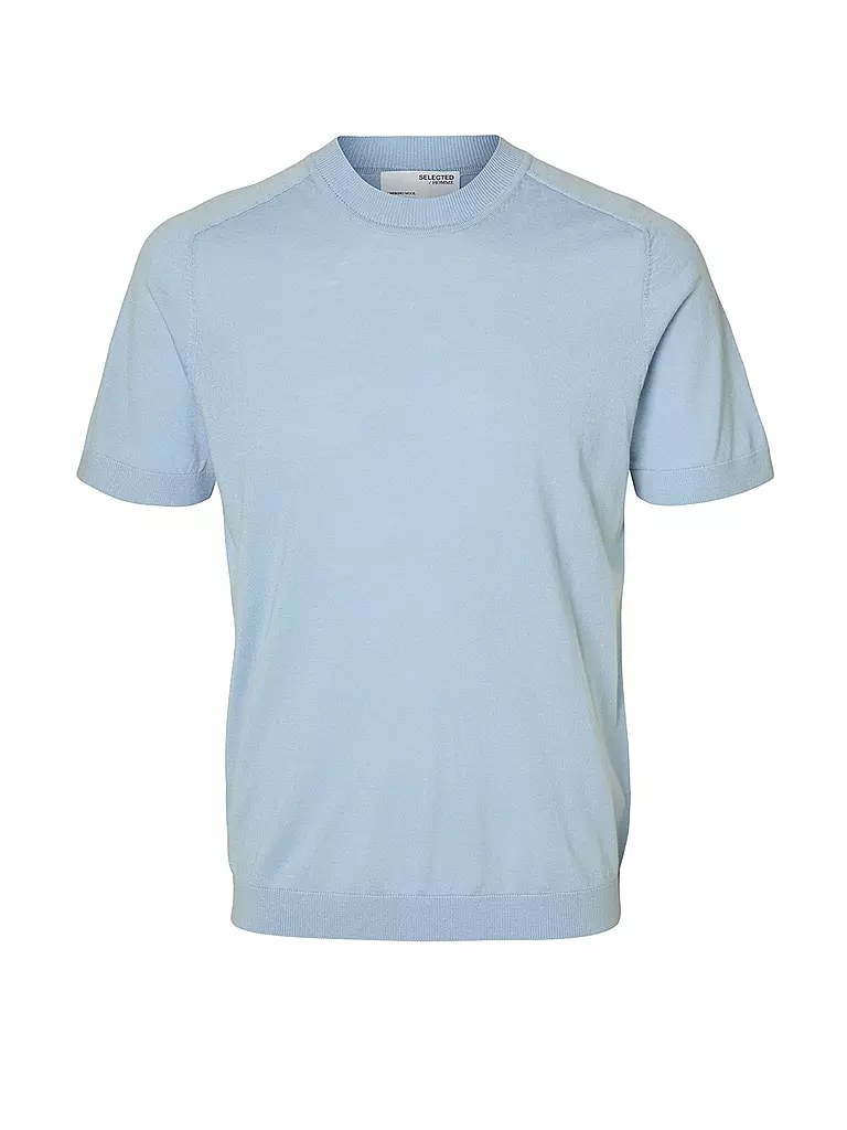 SELECTED | T-Shirt SLHTRAY | hellblau