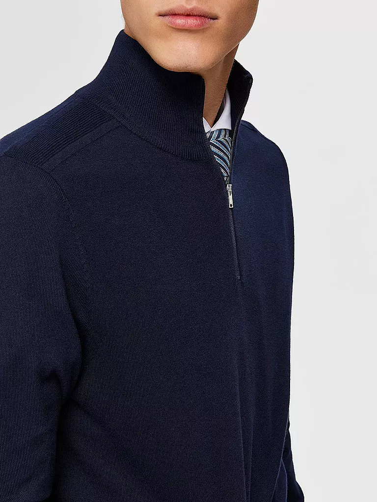 SELECTED | Troyer Pullover SLHBERG | blau