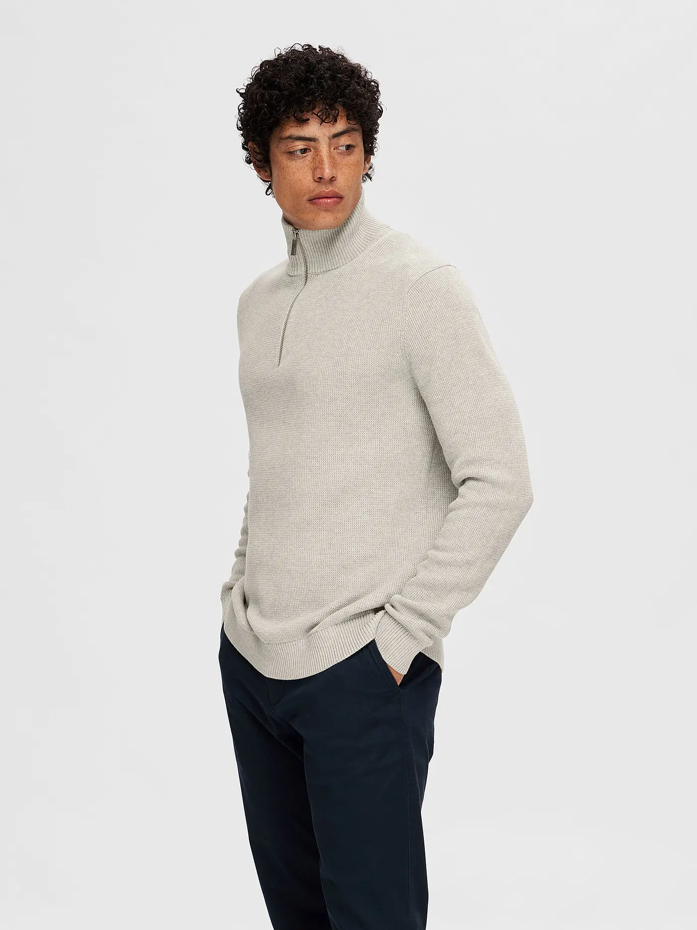 SELECTED | Troyer Pullover SLHDANE | hellgrau