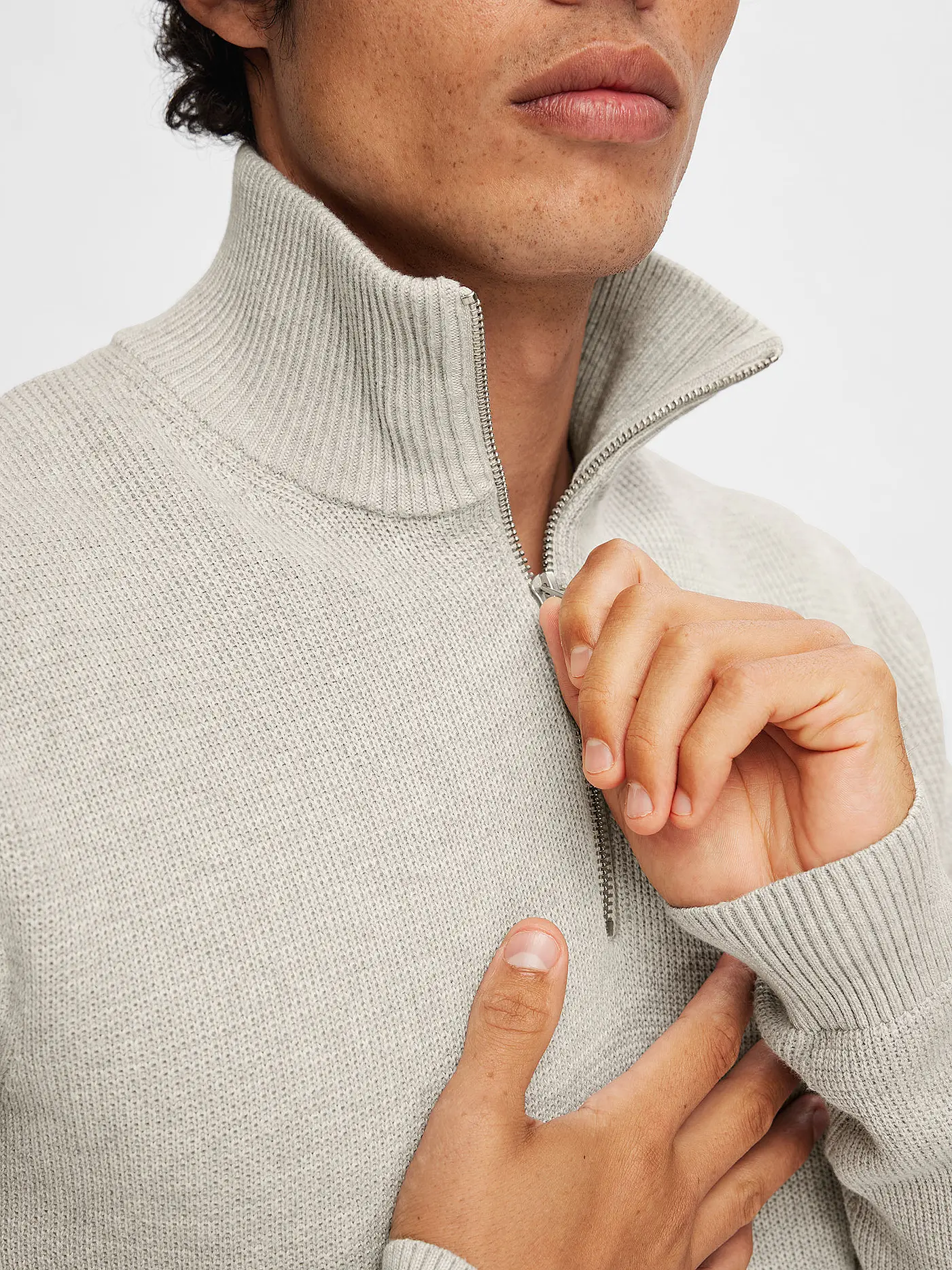 SELECTED | Troyer Pullover SLHDANE | hellgrau