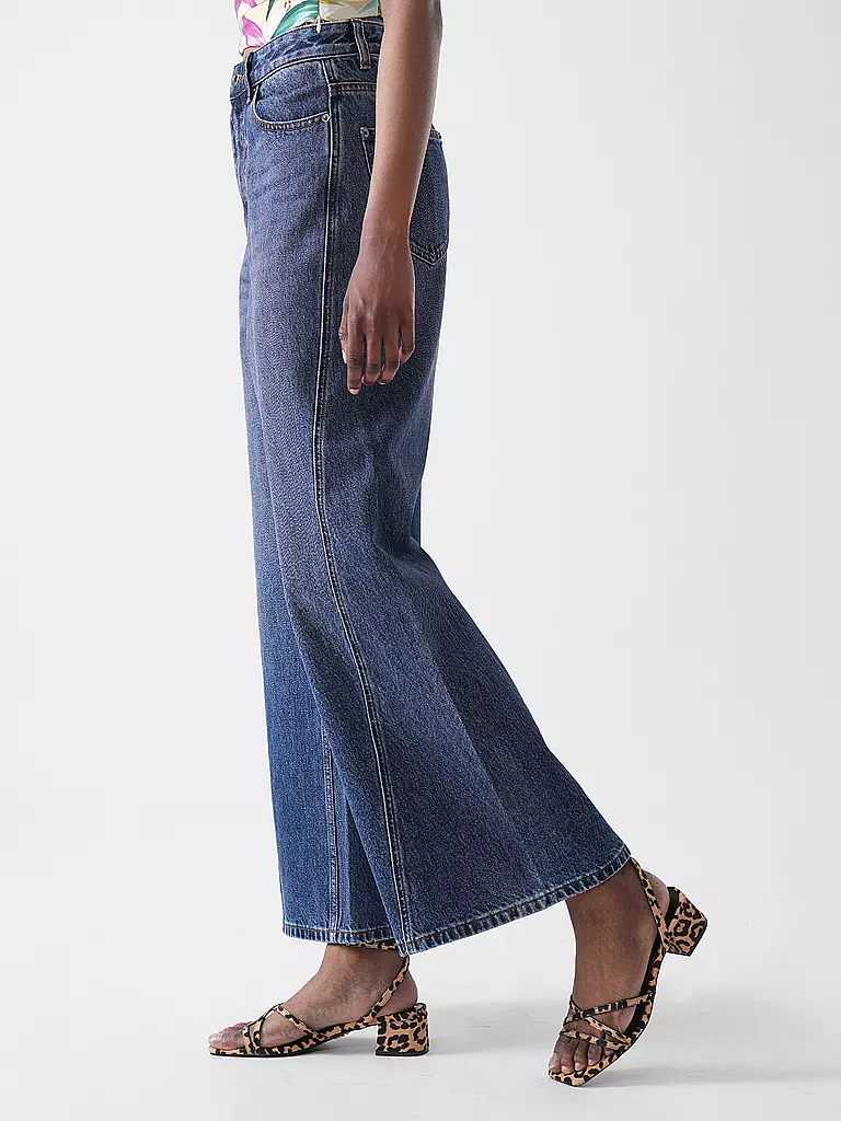 SELF-PORTRAIT | Jeans Wide Leg | blau