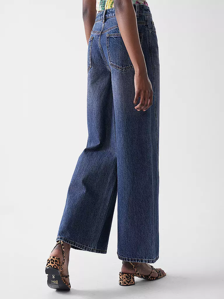 SELF-PORTRAIT | Jeans Wide Leg | blau