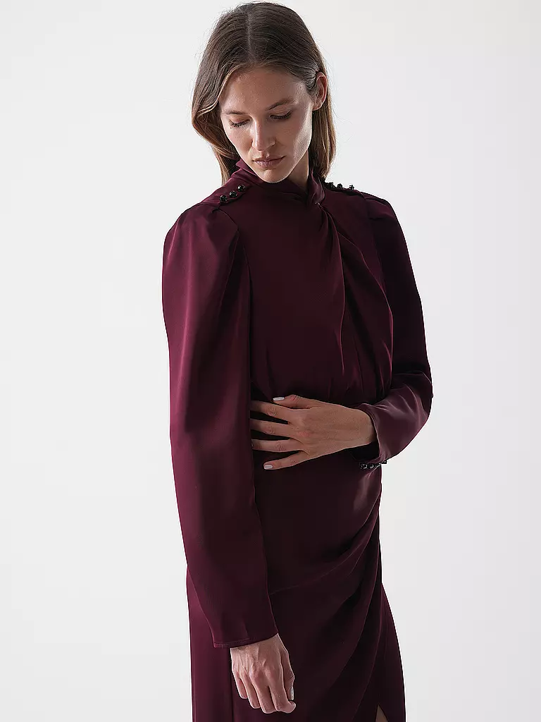SELF-PORTRAIT | Midikleid | dunkelrot