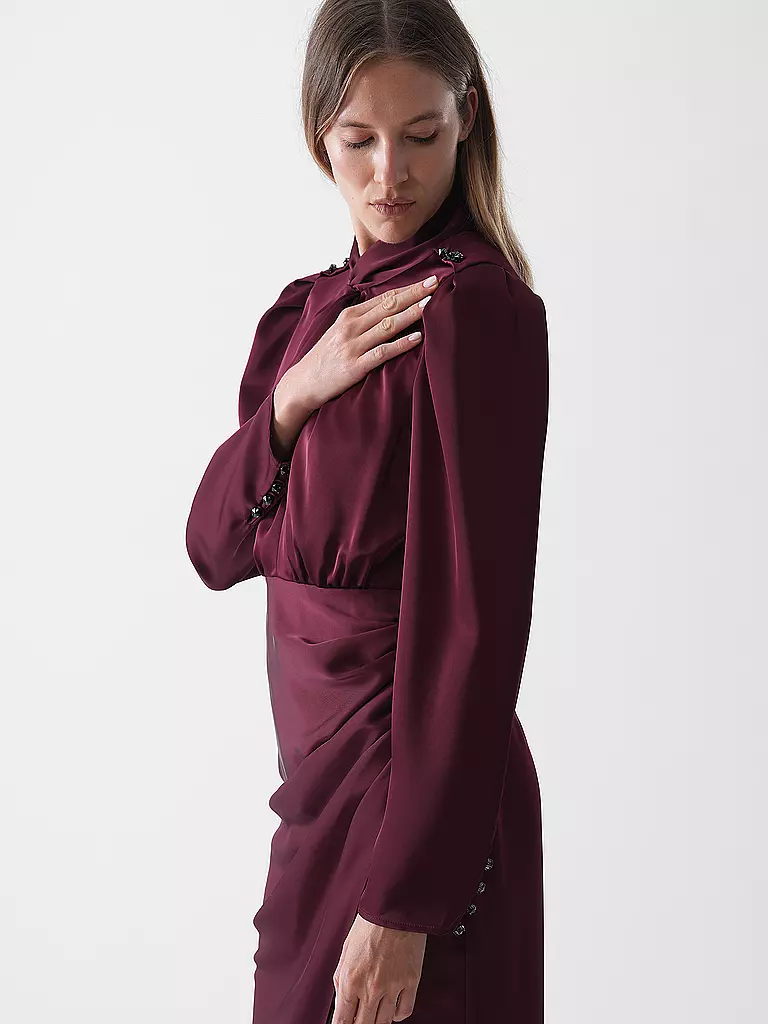 SELF-PORTRAIT | Midikleid | dunkelrot