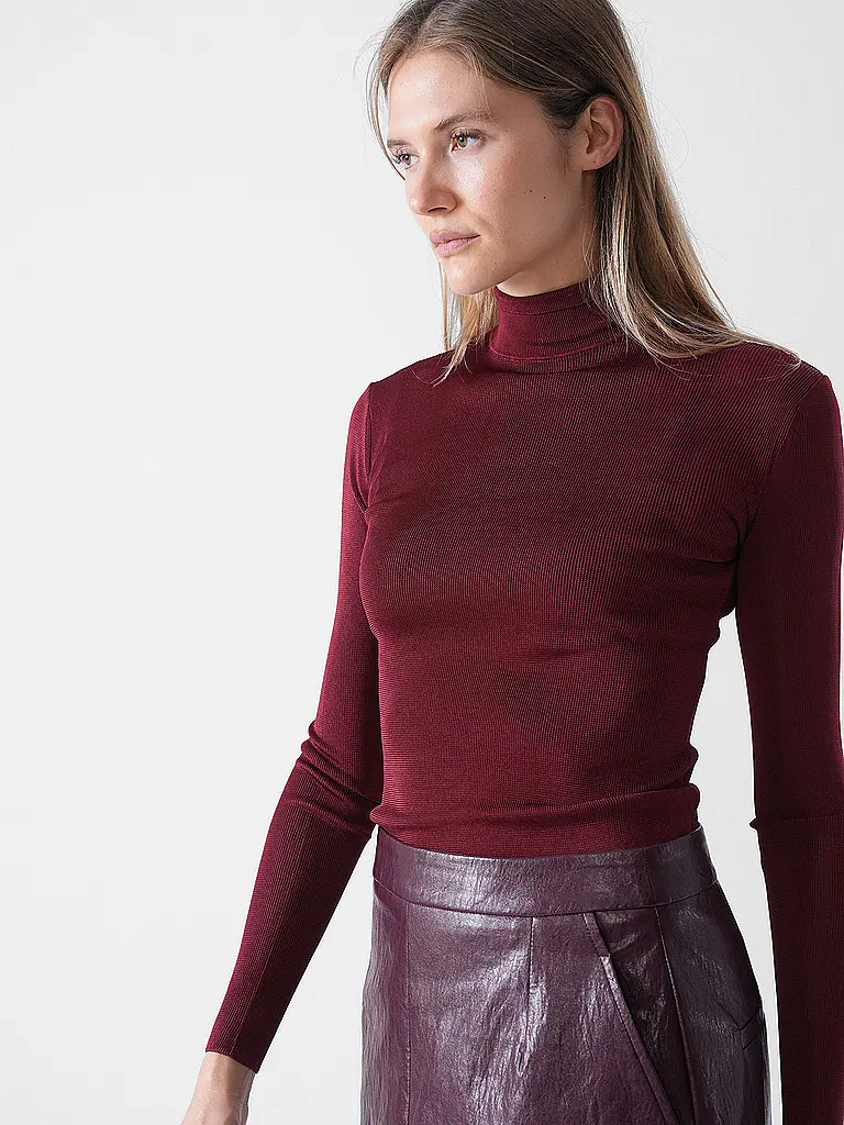 SELF-PORTRAIT | Rollkragenpullover  | dunkelrot