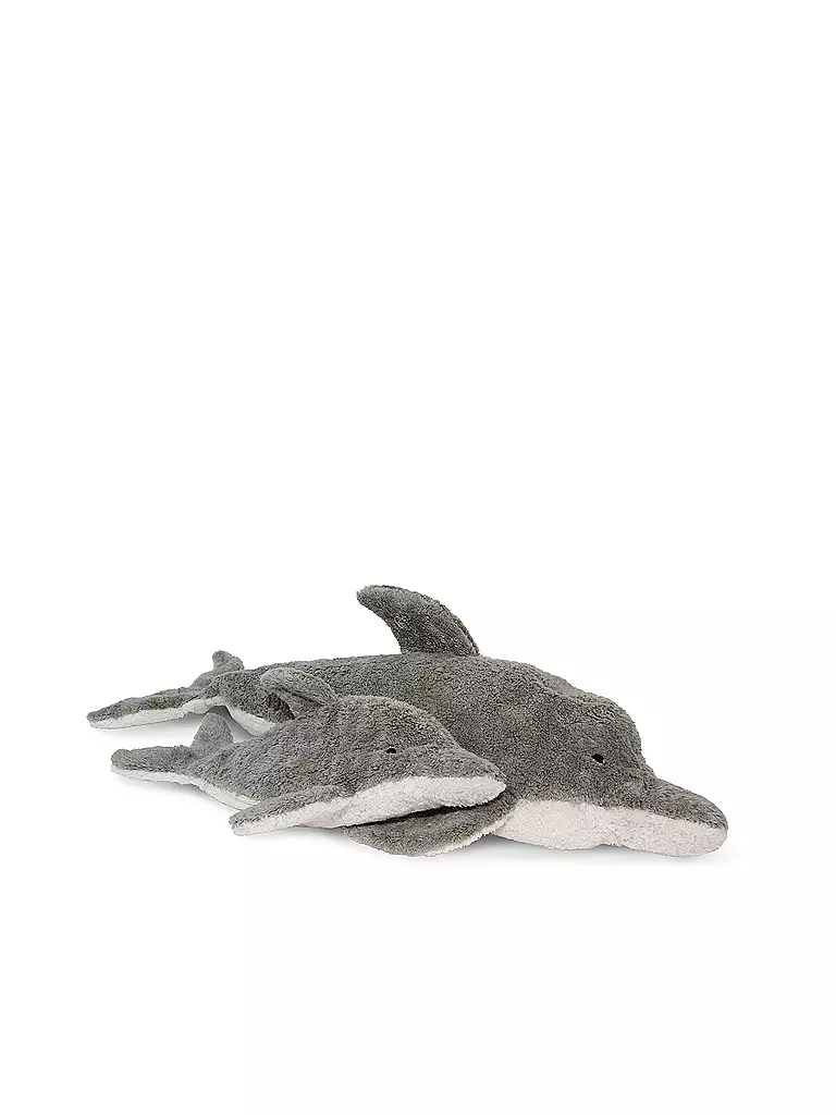 SENGER NATURWELT | Kuscheltier und Wärme Kissen Delfin klein | grau
