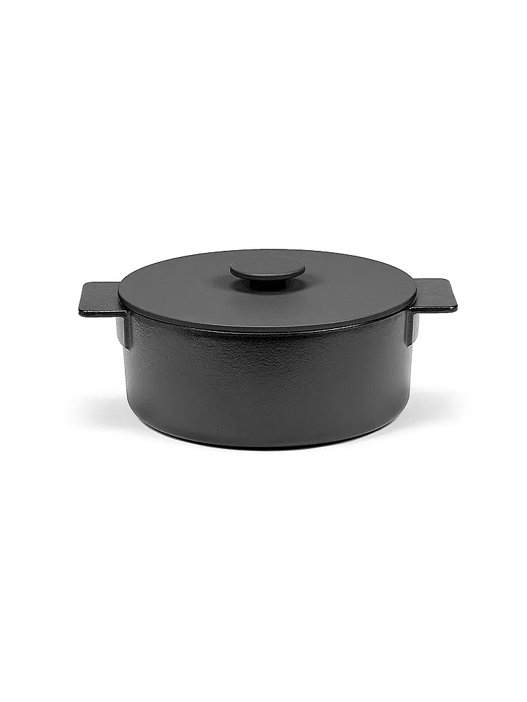 SERAX | Kochtopf "Surface - Enamel Cast Iron" 26cm/4,2l (Schwarz) | schwarz