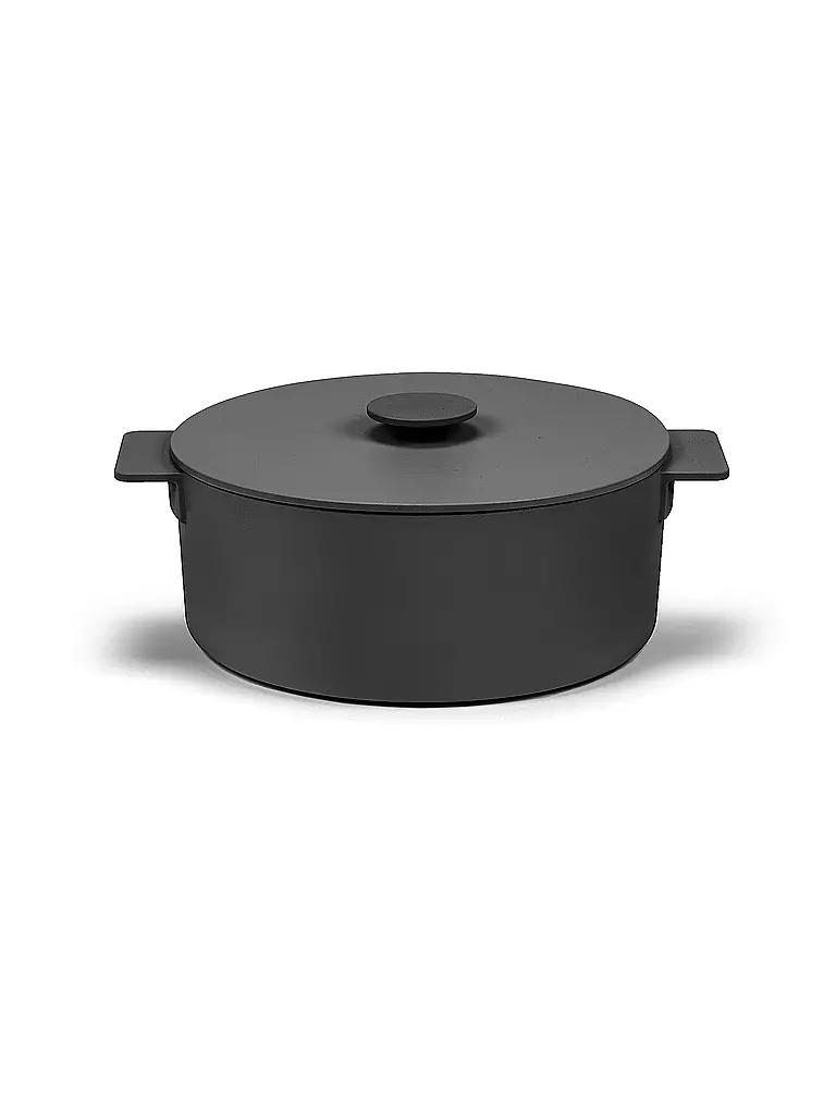 SERAX | Kochtopf "Surface - Enamel Cast Iron" 29cm/5,5l (Schwarz) | schwarz